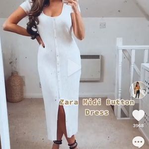 Zara Button Knit Dress